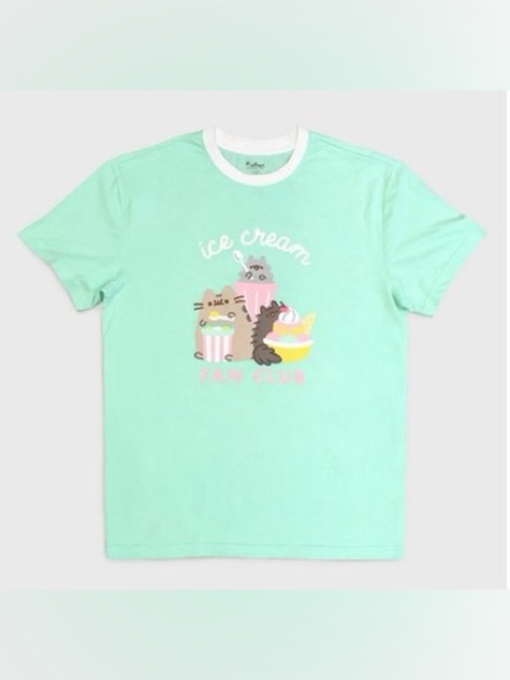 Pusheen Mint Ice Cream Fan Club T-Shirt Tee - Pusheen Box Exclusive - NWT